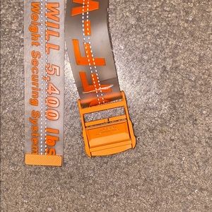 Off white industrial belt